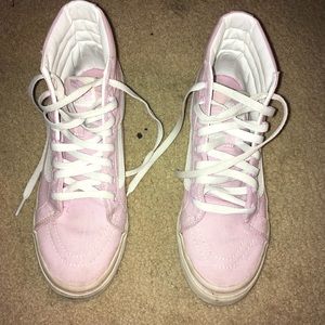 Light pink vans sk8 hi